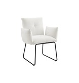 SalesFever Fauteuil Bouclé stof wit