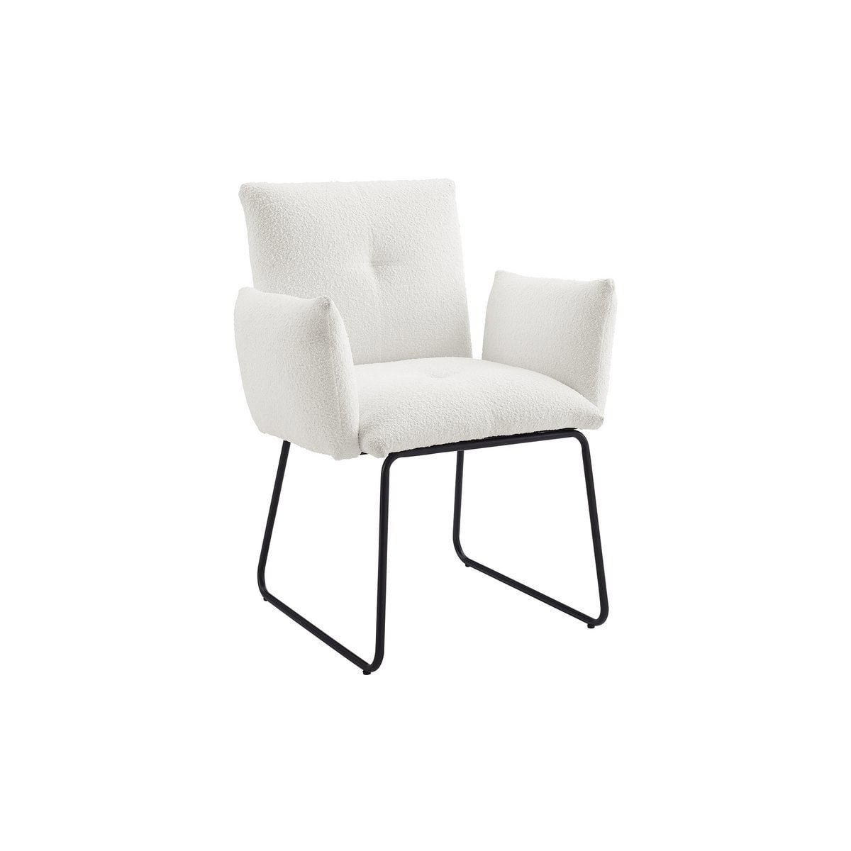 SalesFever Fauteuil Bouclé stof wit