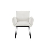 SalesFever Fauteuil Bouclé stof wit