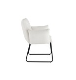 SalesFever Fauteuil Bouclé stof wit