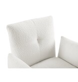 SalesFever Fauteuil Bouclé stof wit
