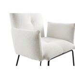 SalesFever Fauteuil Bouclé stof wit