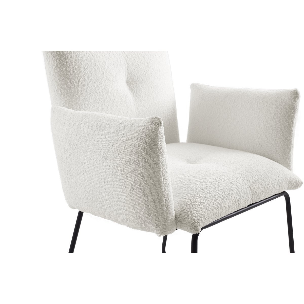 SalesFever Fauteuil Bouclé stof wit