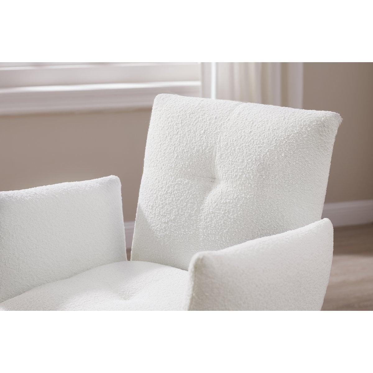 SalesFever Fauteuil Bouclé stof wit