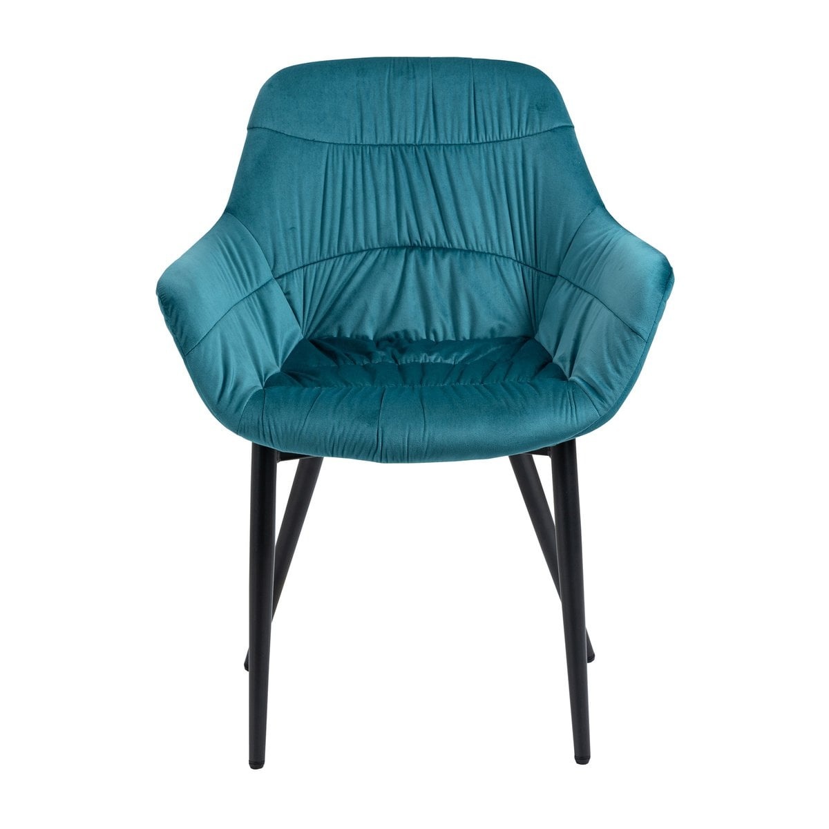 SalesFever Fauteuil met honingraat quilten fluweel turquoise
