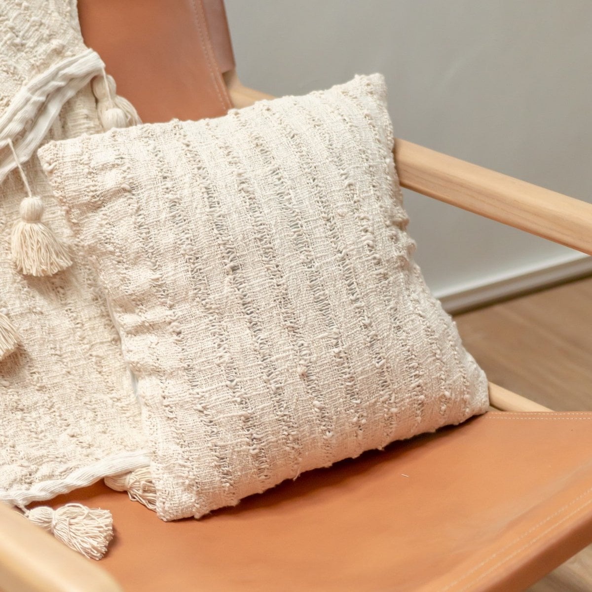 KantoormeubelenPlus Kussensloop 40x40 cm of 50x50 cm Handgeweven | Decoratief Kussen | Bankkussen RAHAYU Gemaakt van Katoen