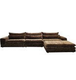 KantoormeubelenPlus Londen 6-zitter + Ottoman umber