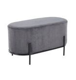 SalesFever Gestoffeerde kruk koordoptiek grijs