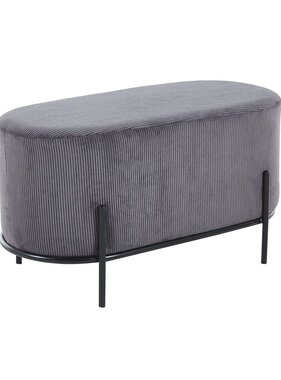 SalesFever Gestoffeerde kruk koordoptiek grijs