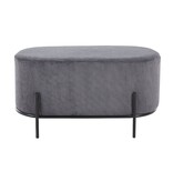 SalesFever Gestoffeerde kruk koordoptiek grijs