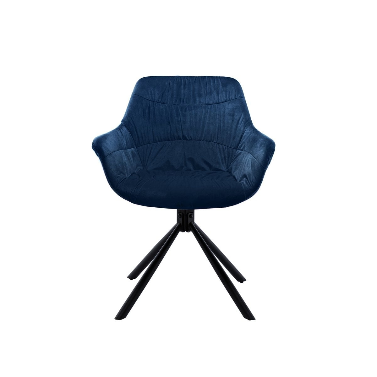 SalesFever Fauteuil met honingraatstiksel in fluweelblauw