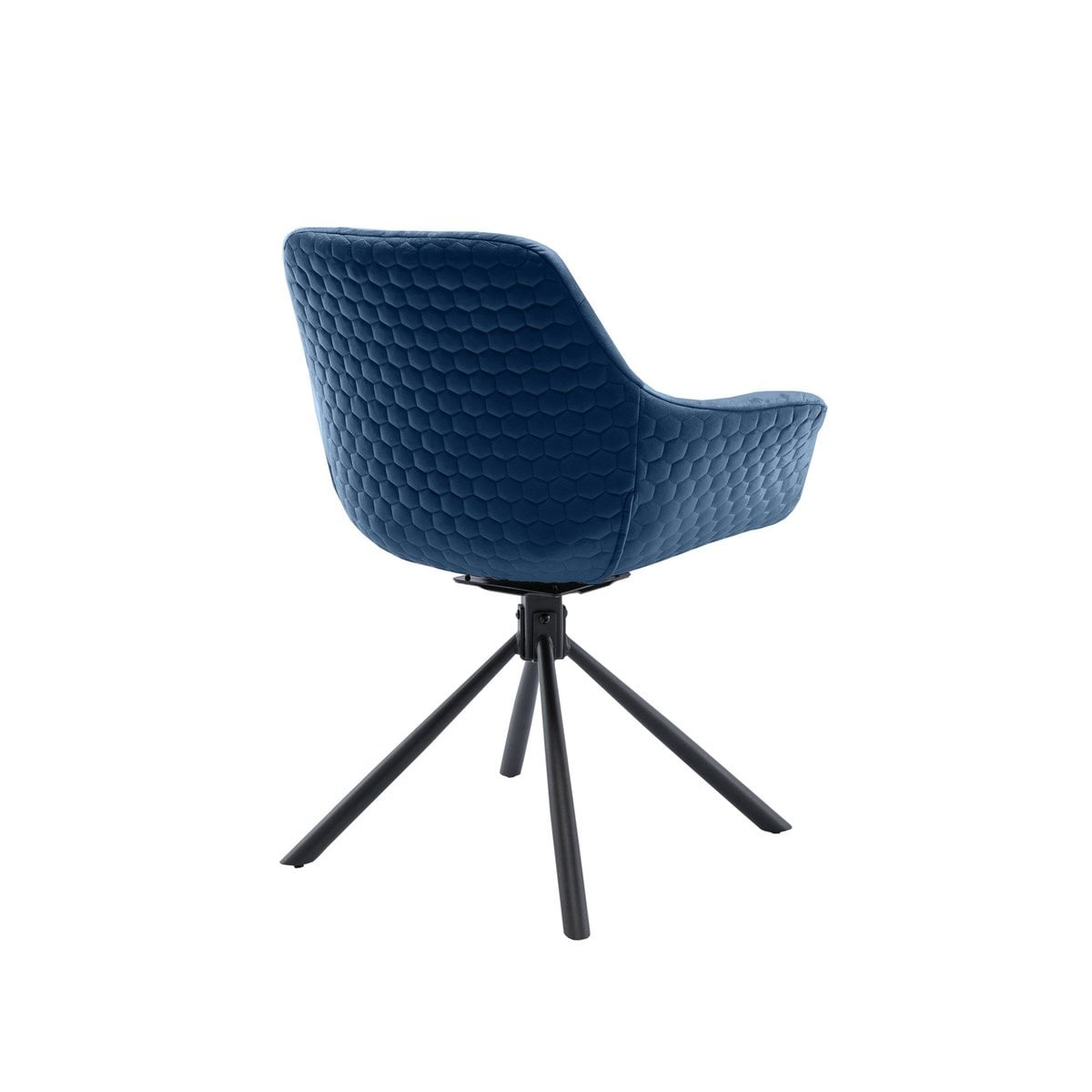 SalesFever Fauteuil met honingraatstiksel in fluweelblauw