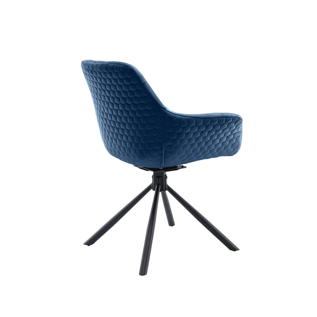 SalesFever Fauteuil met honingraatstiksel in fluweelblauw