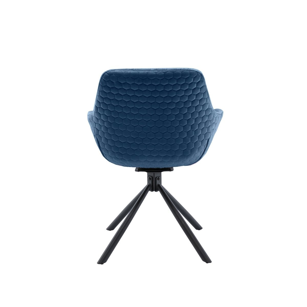 SalesFever Fauteuil met honingraatstiksel in fluweelblauw