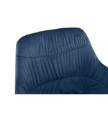 SalesFever Fauteuil met honingraatstiksel in fluweelblauw