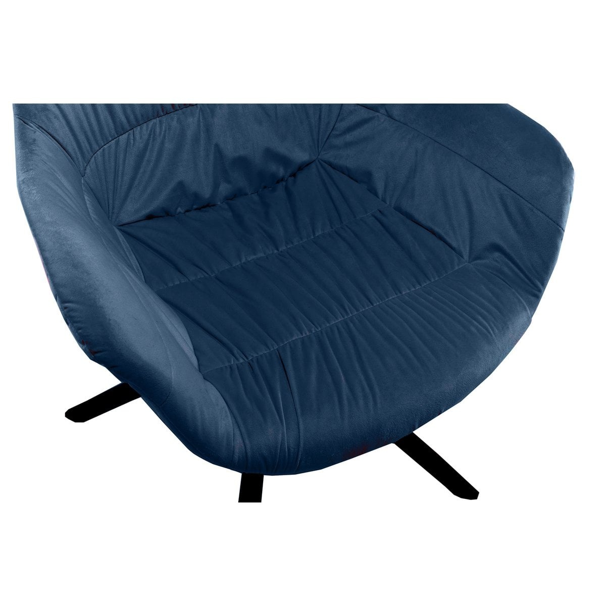 SalesFever Fauteuil met honingraatstiksel in fluweelblauw