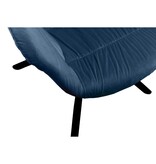 SalesFever Fauteuil met honingraatstiksel in fluweelblauw