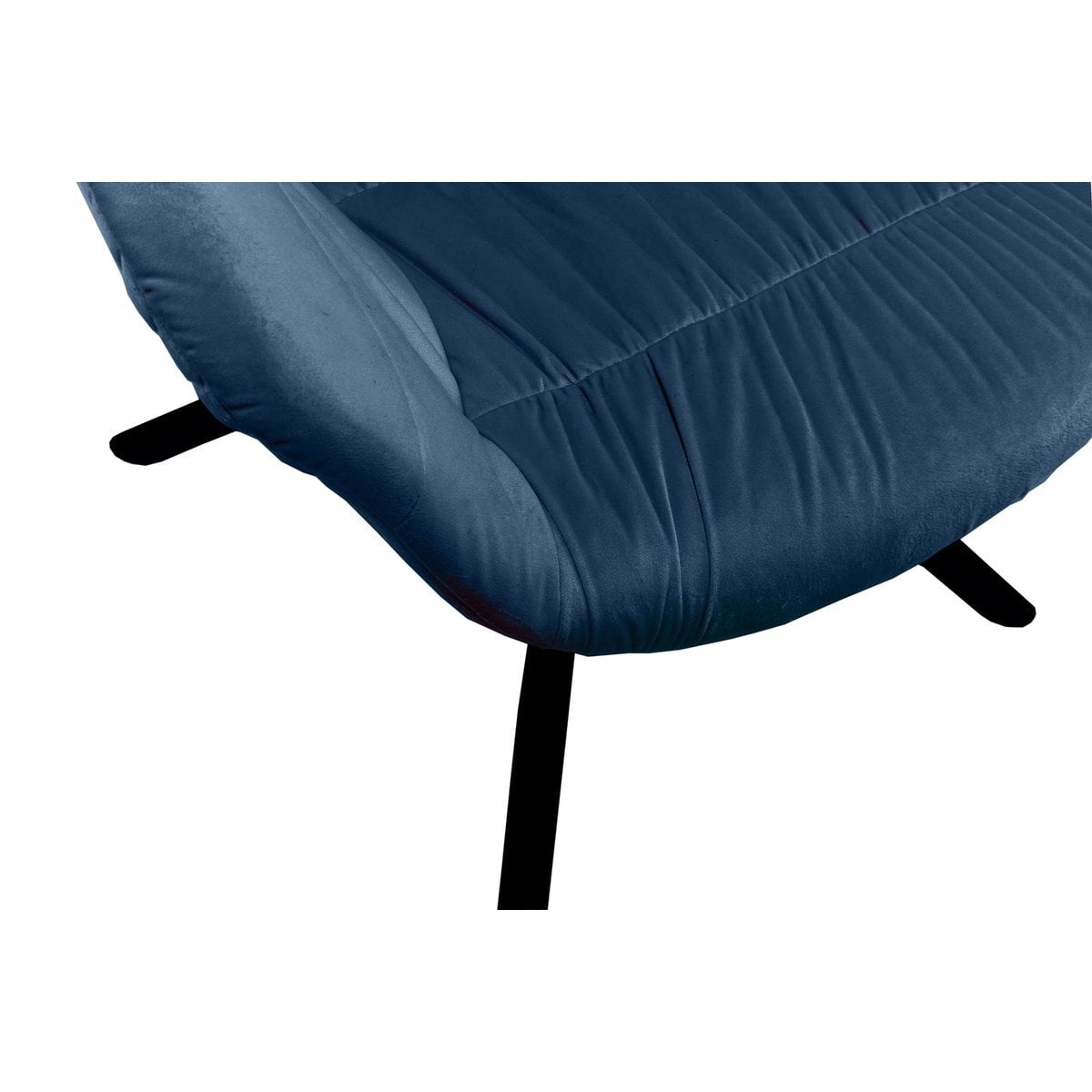 SalesFever Fauteuil met honingraatstiksel in fluweelblauw