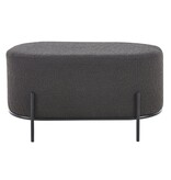 SalesFever Polsterhocker Bouclé Stoff Antraciet