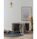 SalesFever Polsterhocker Bouclé Stoff Antraciet