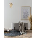 SalesFever Gestoffeerde kruk corduroy look lichtgrijs