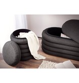 SalesFever Lusvormige Sitzhocker Ø38 cm Antraciet