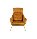 SalesFever Relax fauteuil gemaakt van goud fluweel velours