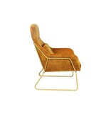 SalesFever Relax fauteuil gemaakt van goud fluweel velours