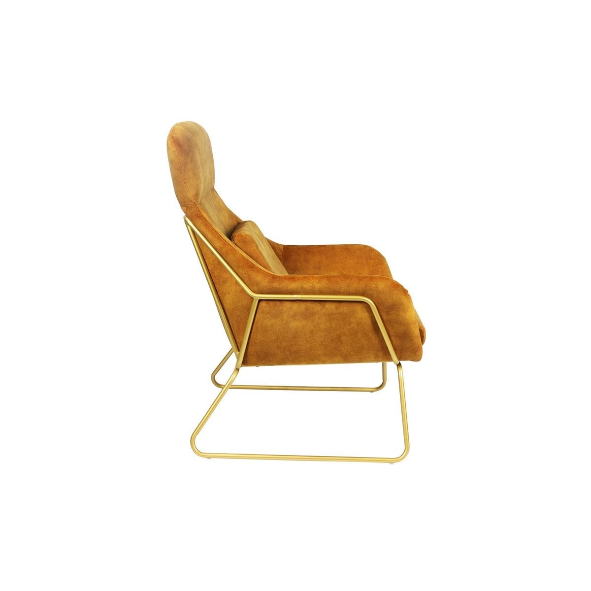 SalesFever Relax fauteuil gemaakt van goud fluweel velours