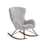 SalesFever Schommelstoel in lamsvachtlook lichtgrijs