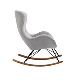 SalesFever Schommelstoel in lamsvachtlook lichtgrijs