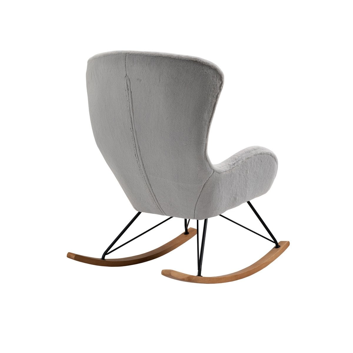 SalesFever Schommelstoel in lamsvachtlook lichtgrijs
