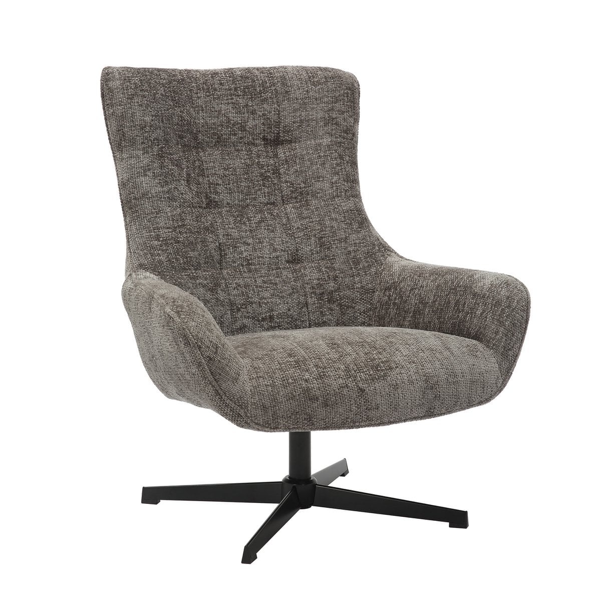 SalesFever Fauteuil chenille stof donkergrijs