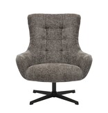SalesFever Fauteuil chenille stof donkergrijs