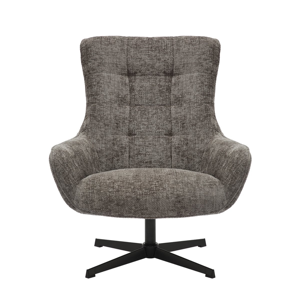 SalesFever Fauteuil chenille stof donkergrijs