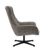 SalesFever Fauteuil chenille stof donkergrijs