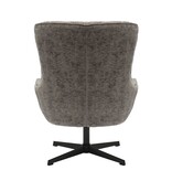 SalesFever Fauteuil chenille stof donkergrijs
