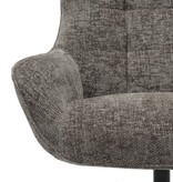 SalesFever Fauteuil chenille stof donkergrijs