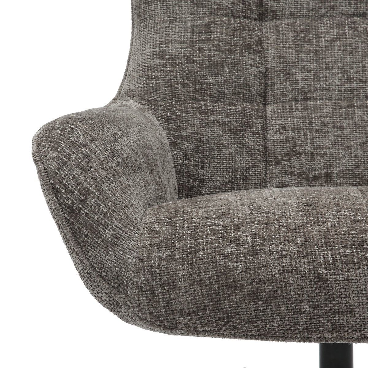 SalesFever Fauteuil chenille stof donkergrijs