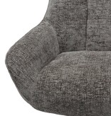 SalesFever Fauteuil chenille stof donkergrijs