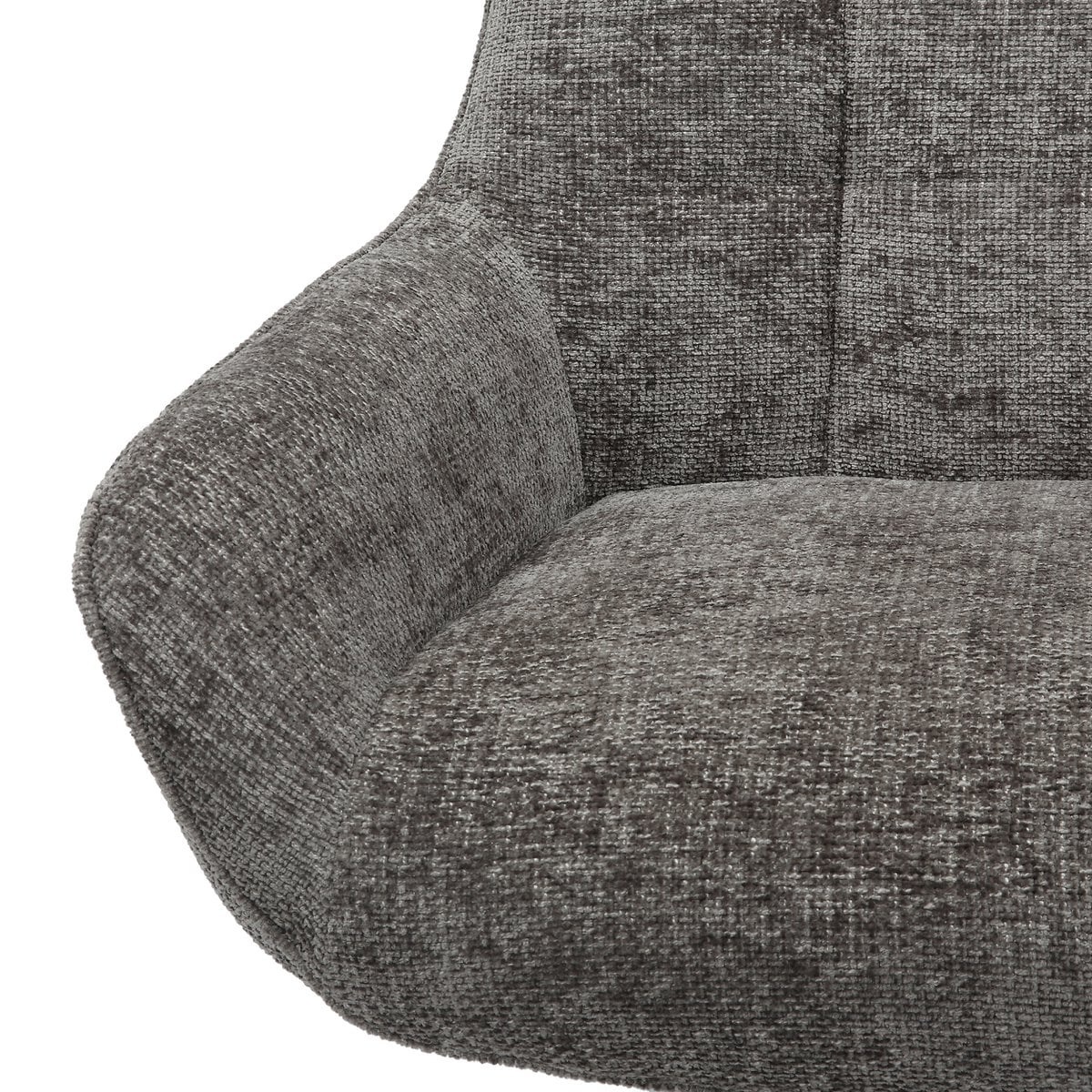 SalesFever Fauteuil chenille stof donkergrijs