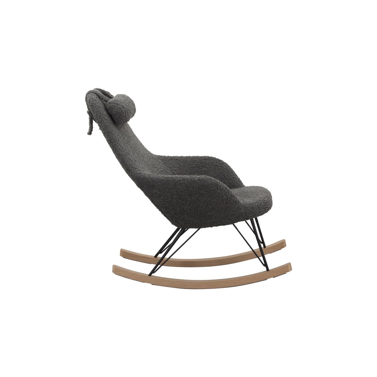 SalesFever Schommelstoel teddybont grijs