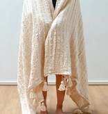 KantoormeubelenPlus Boho Deken Katoenen Deken Sprei Bedovertrek Bankdeken 110x200 cm TENUN Handgeweven van katoen