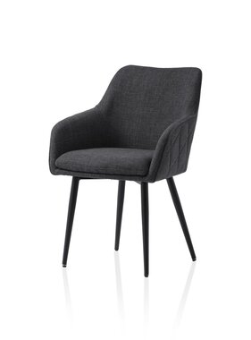SalesFever Eetkamerstoel structuurstof antraciet