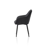 SalesFever Eetkamerstoel structuurstof antraciet