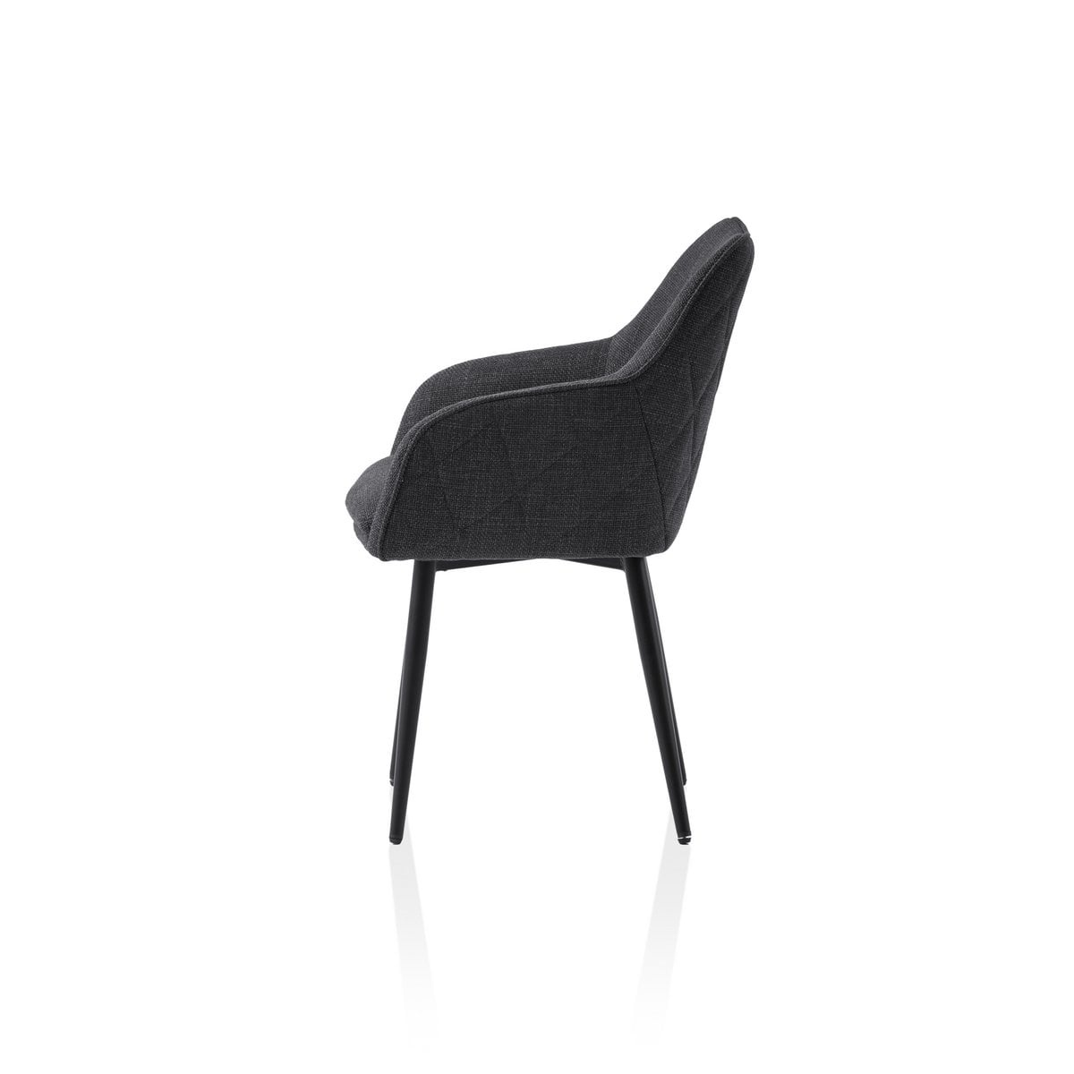 SalesFever Eetkamerstoel structuurstof antraciet