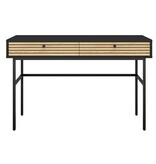 SalesFever Bureau zwart/eiken echt houtfineer