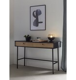 SalesFever Bureau zwart/eiken echt houtfineer