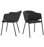 KantoormeubelenPlus Fauteuilset van 2 met structuurstof