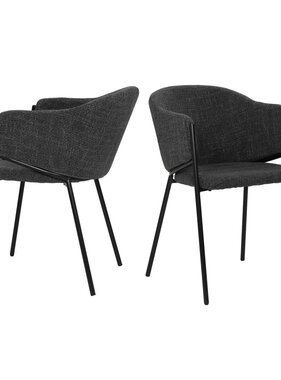 KantoormeubelenPlus Fauteuilset van 2 met structuurstof